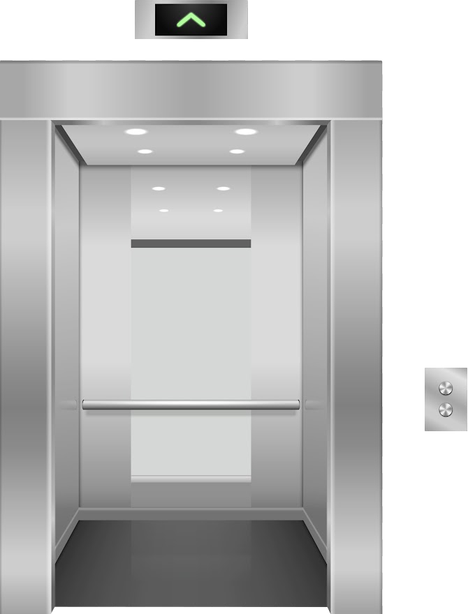 Elevator with Closed Doors