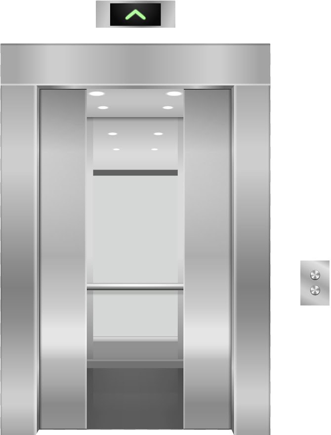 Elevator with Partially Open Doors